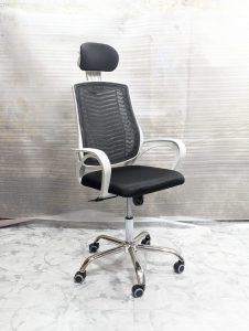 VIP V Mesh Chair - Black Colour White Body