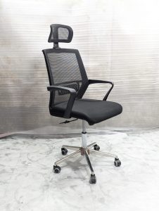 Vip 38 Model Chair - Black Colour Black Body SS E base