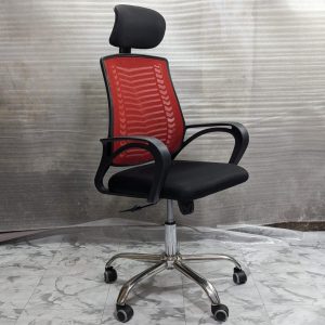 VIP V Mesh Chair - Red Colour Black Body
