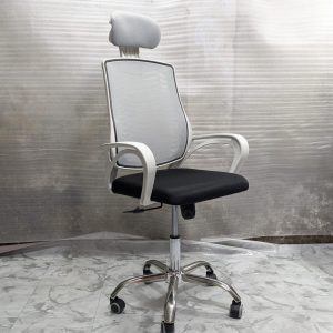 VIP V Mesh Chair - Ash Colour White Body